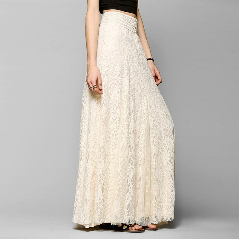 Slim High Waist Lace Skirt