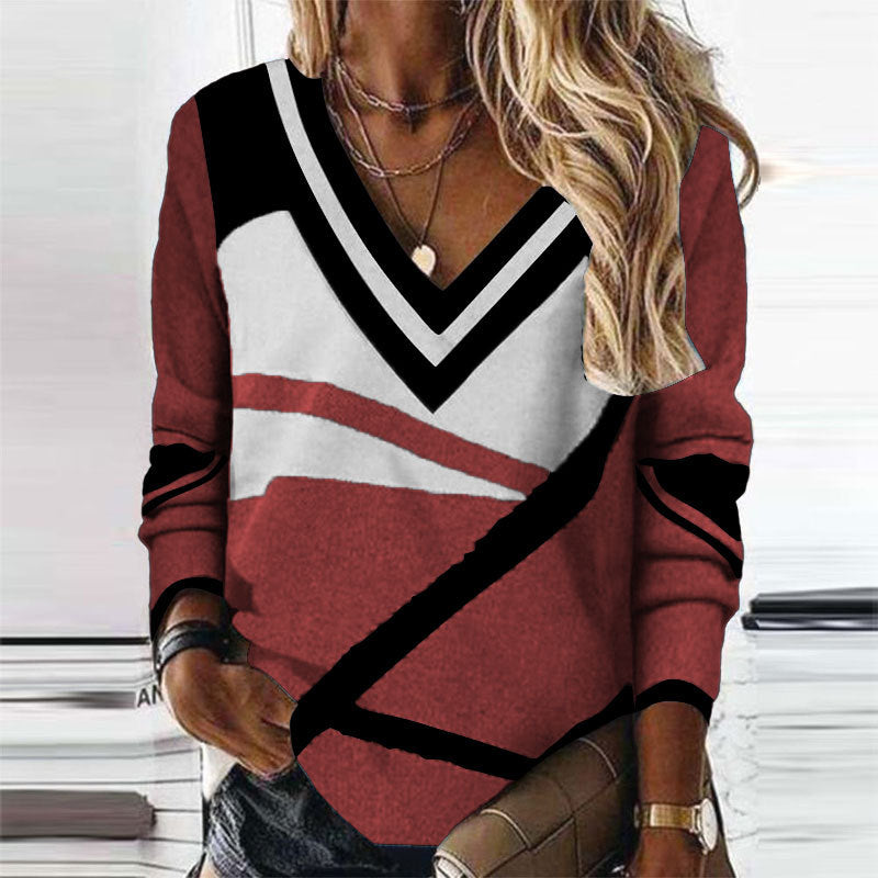 Contrasting Geometric Print T-shirt