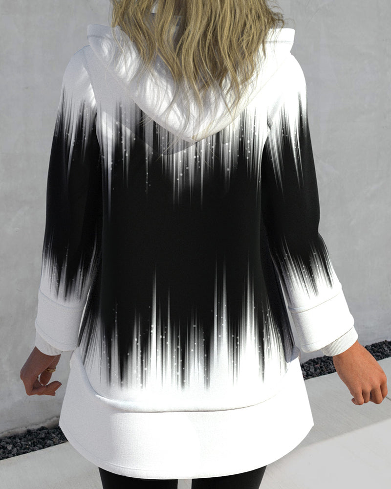 Long-sleeved Coat with Hood