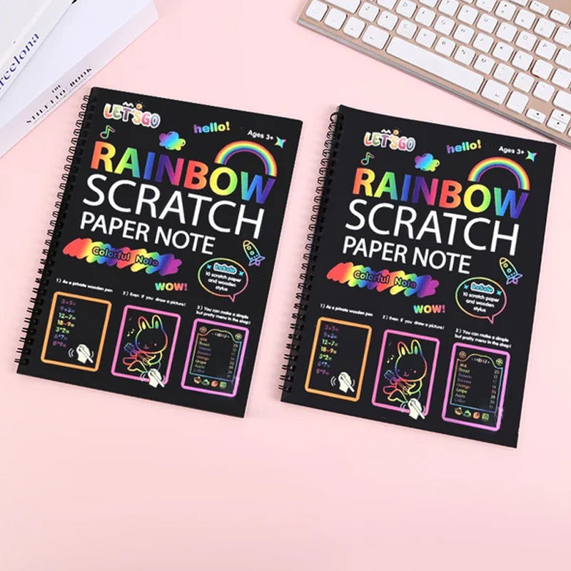 🌈Rainbow Scratch Art Notebook