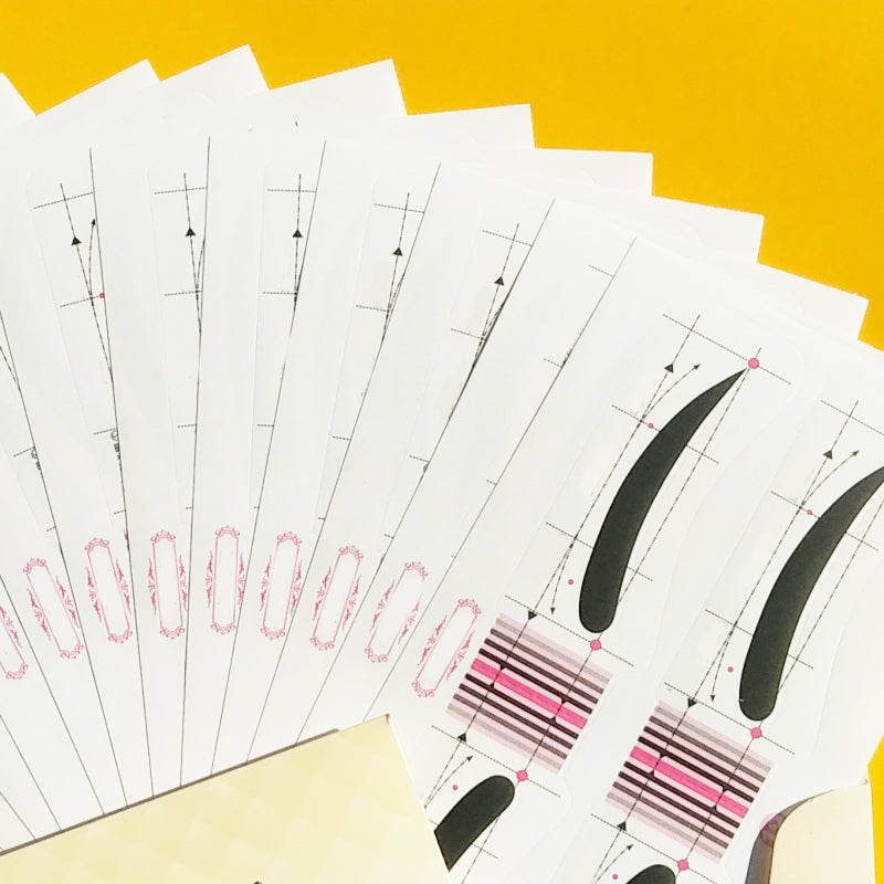 Eyebrows Stencil Stickers 12 Styling