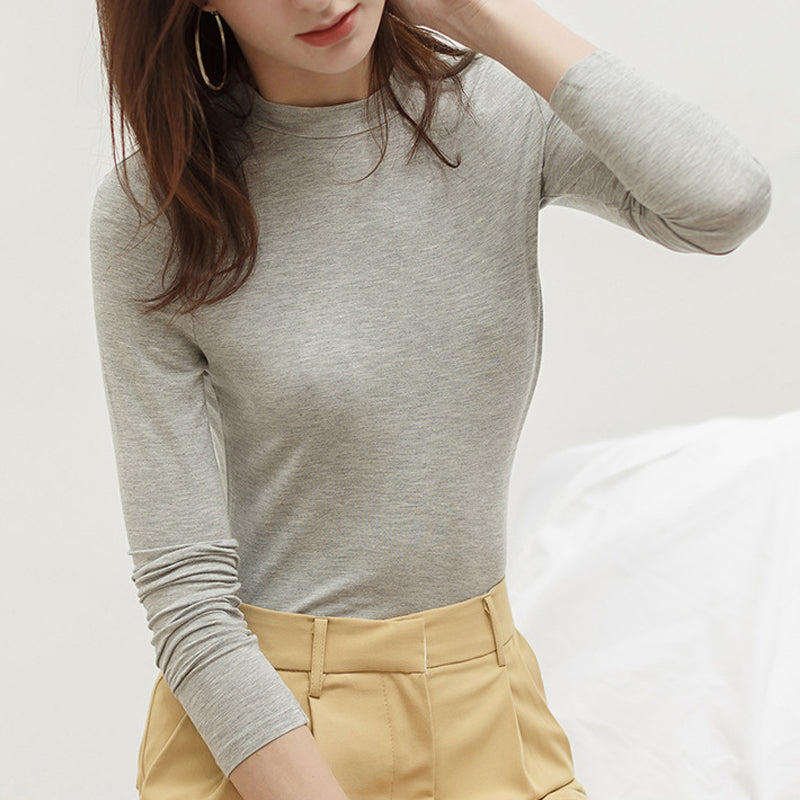 Women's Slim Fit Turtleneck Long Sleeve