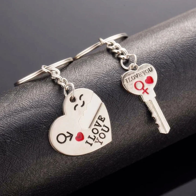 Couple Keychain Charms Love Key Ring