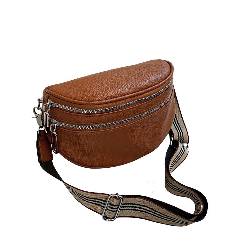 Multi-Pocket Solid Crossbody Bag