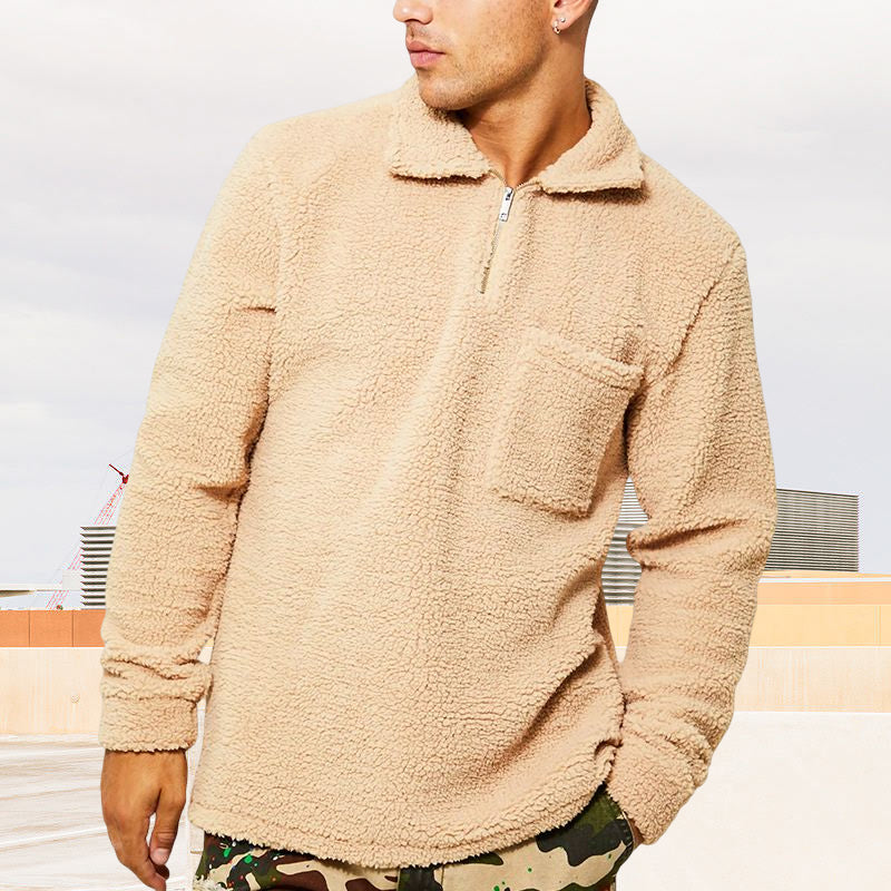 Mens Fuzzy Sherpa Pullover