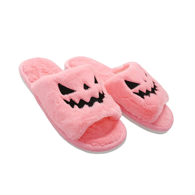 Halloween Pumpkin Lantern Plush Slippers