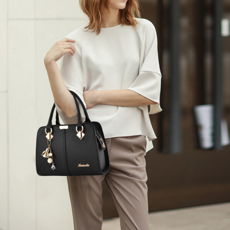 Solid Color One Shoulder PU Leather Bag