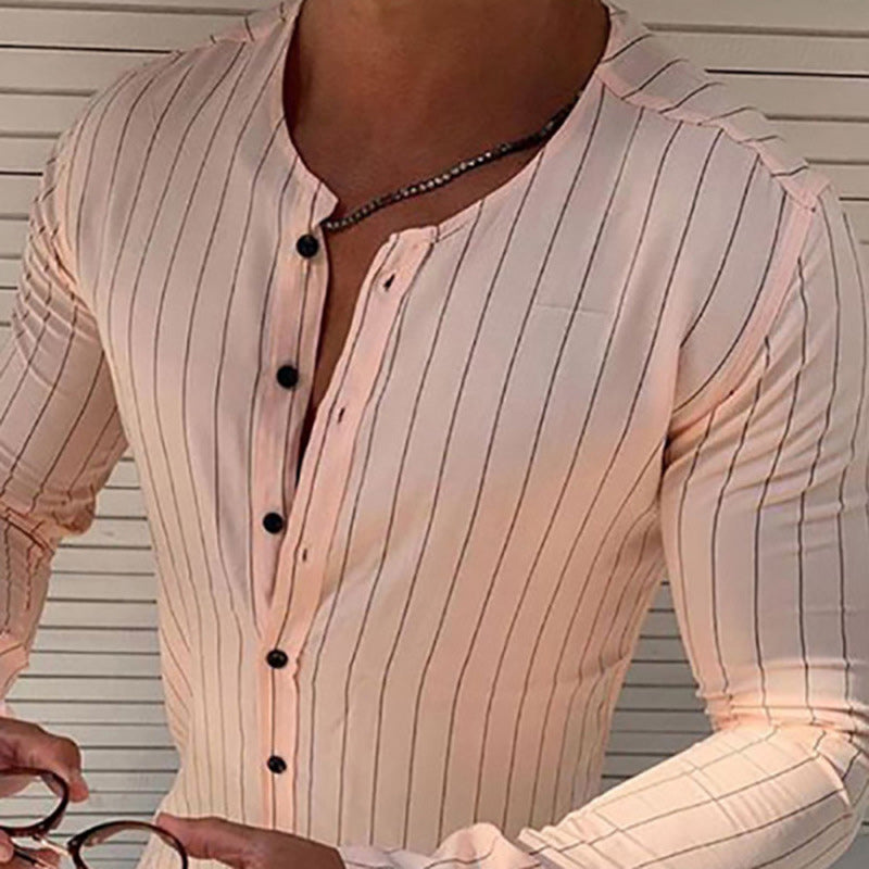 Crew Neck Striped Shirt