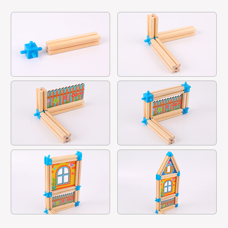 DIY Master of Architecture Wooden Castle Blocks