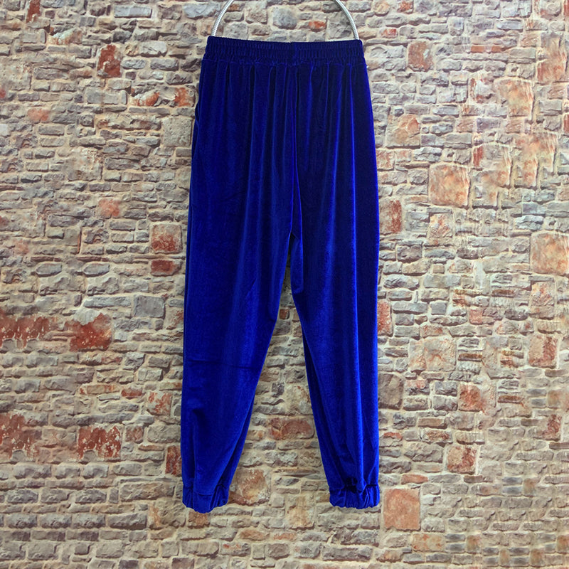 Gold Velvet Straight-leg Pants