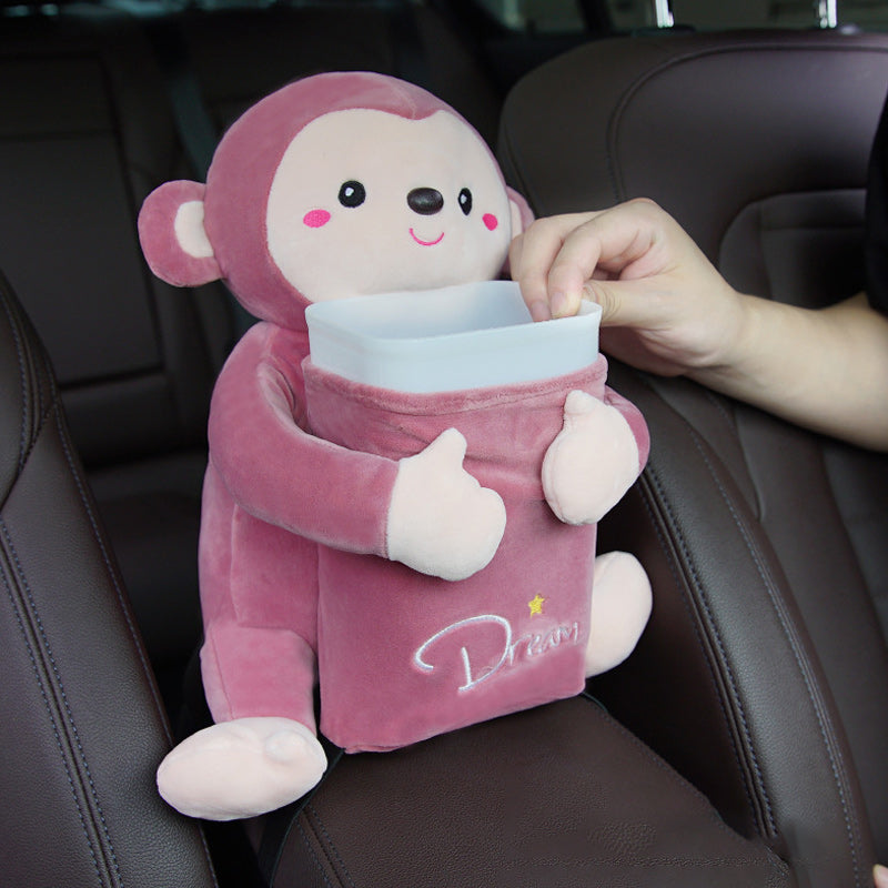 Vehicle Tissue Box Trash Can