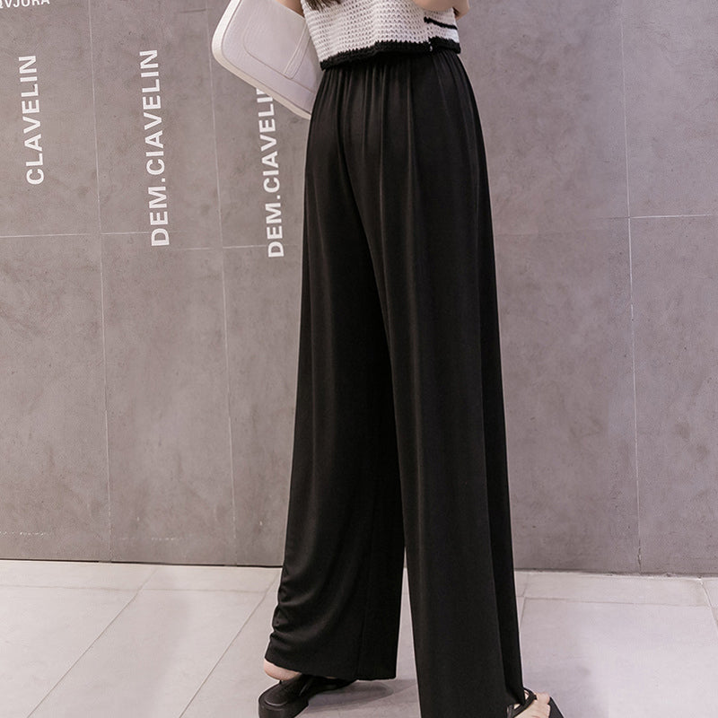 Ice Silk Wide Leg Women's Pants