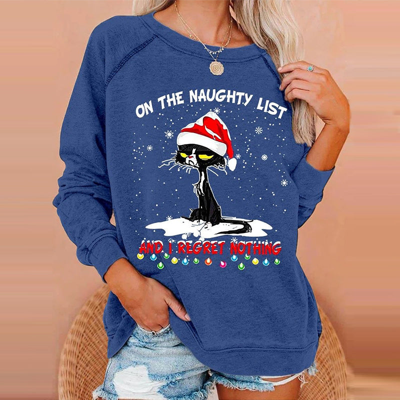 Christmas Print Pullover Sweatshirt