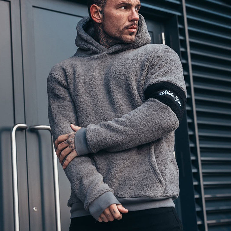 Hooded Plush Long Sleeve Casual Fashion Sports Sweatshirt