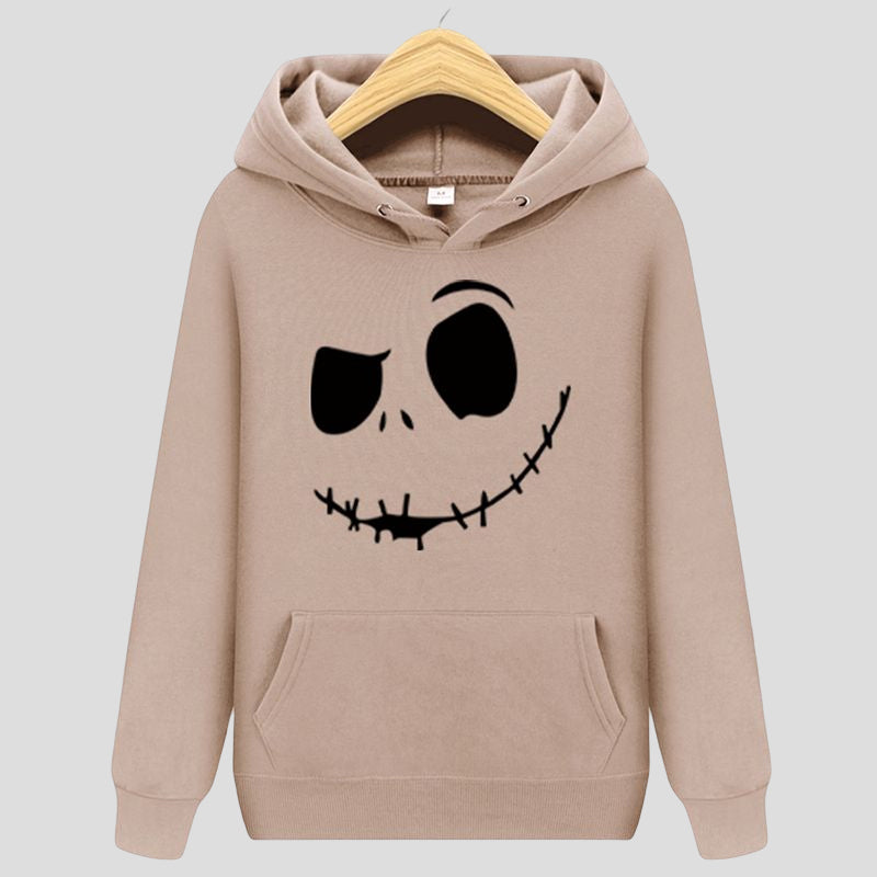 Men's Halloween Smiley Print Hoodie