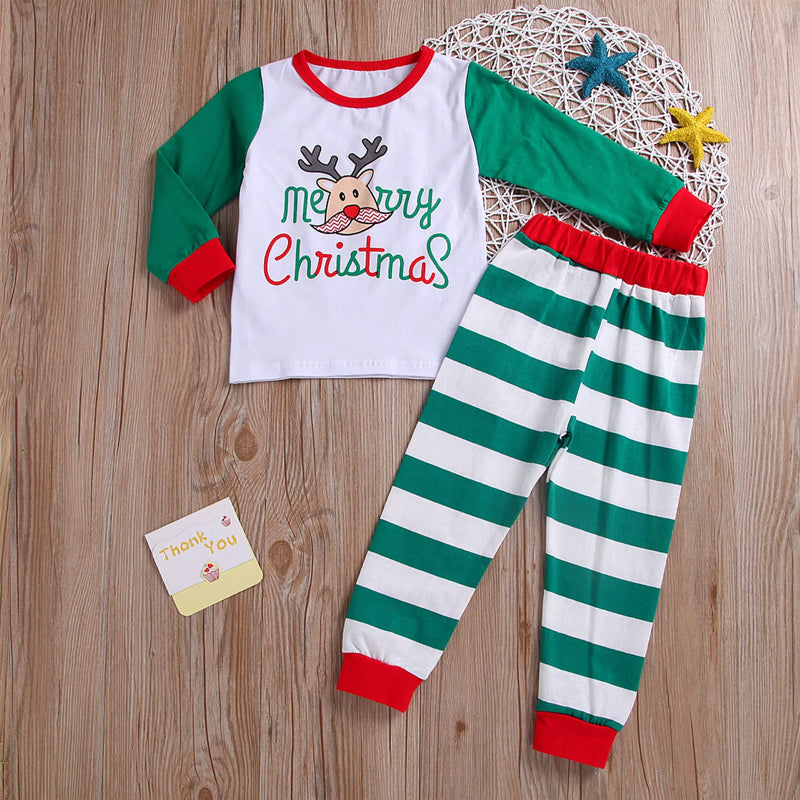 Casual Parent-child Clothing With Christmas Moose Print