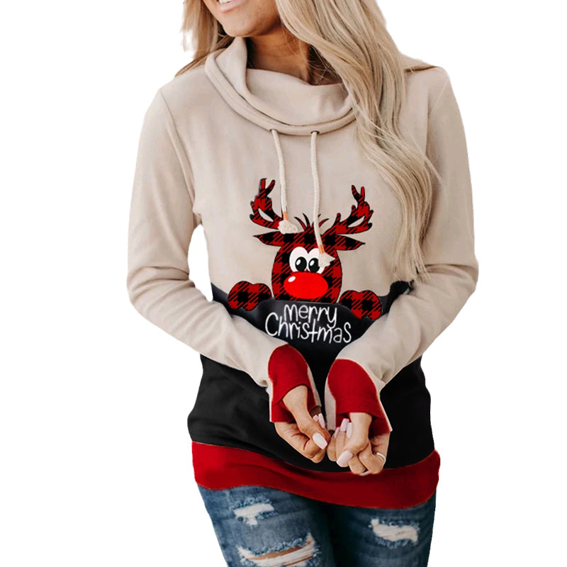 Christmas Patchwork Long Sleeve Sweatshirt