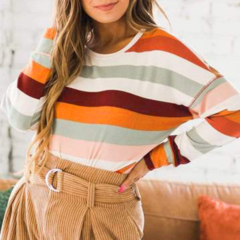 Striped Crew Neck T-Shirt
