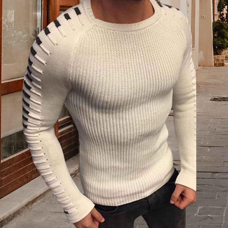 Long-sleeved Crewneck Knitted Sweater