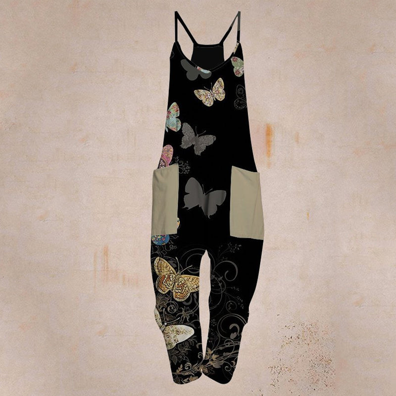 Casual Leaf Print Comfortable Jumpsuit