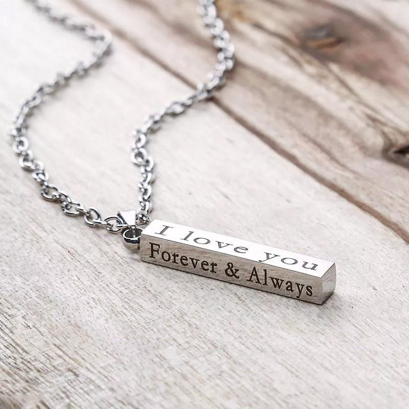 Stainless Steel Wishing Post Pendant Necklace