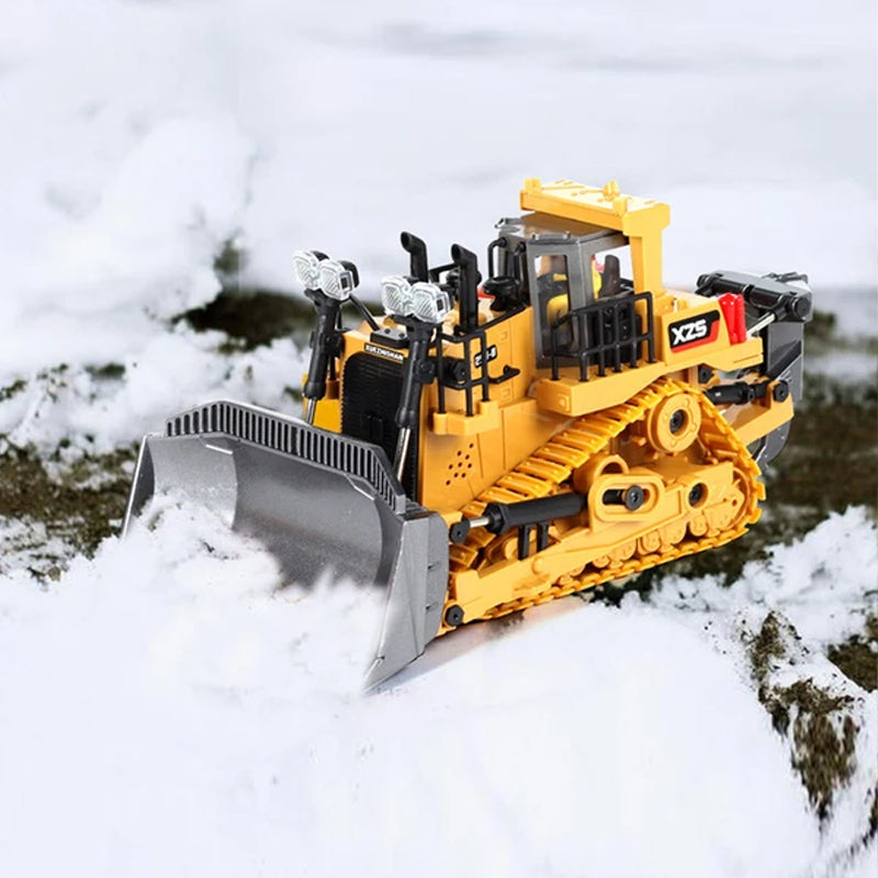 Alloy Bulldozer Toys Pushing Sand and Snow