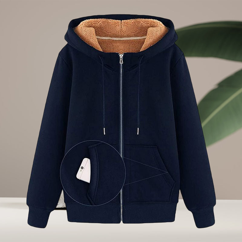 Hooded Zipped Fleece Jacket