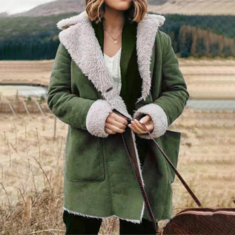 Lapel Thick Plush Jacket