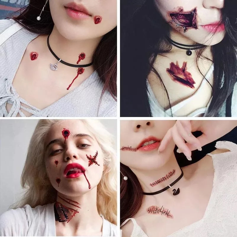 Halloween Scar Tattoo Sticker