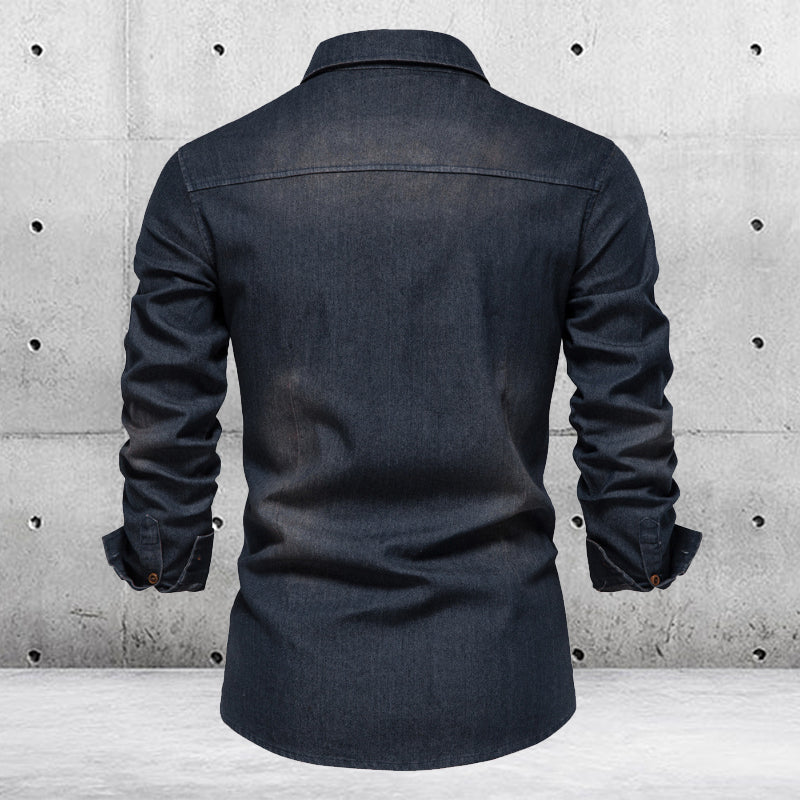 Men's Western Basic Denim Shirt