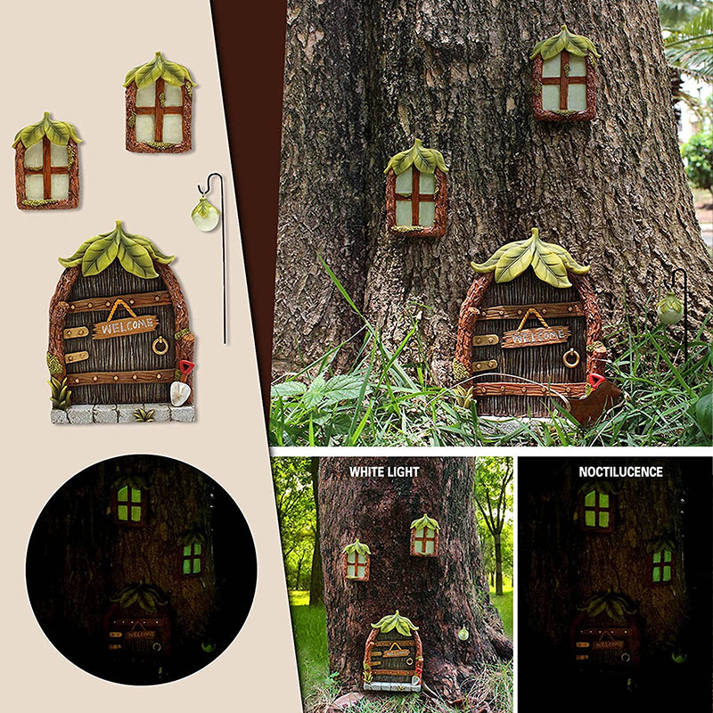 Garden Resin Tree Luminous Windows Decoration