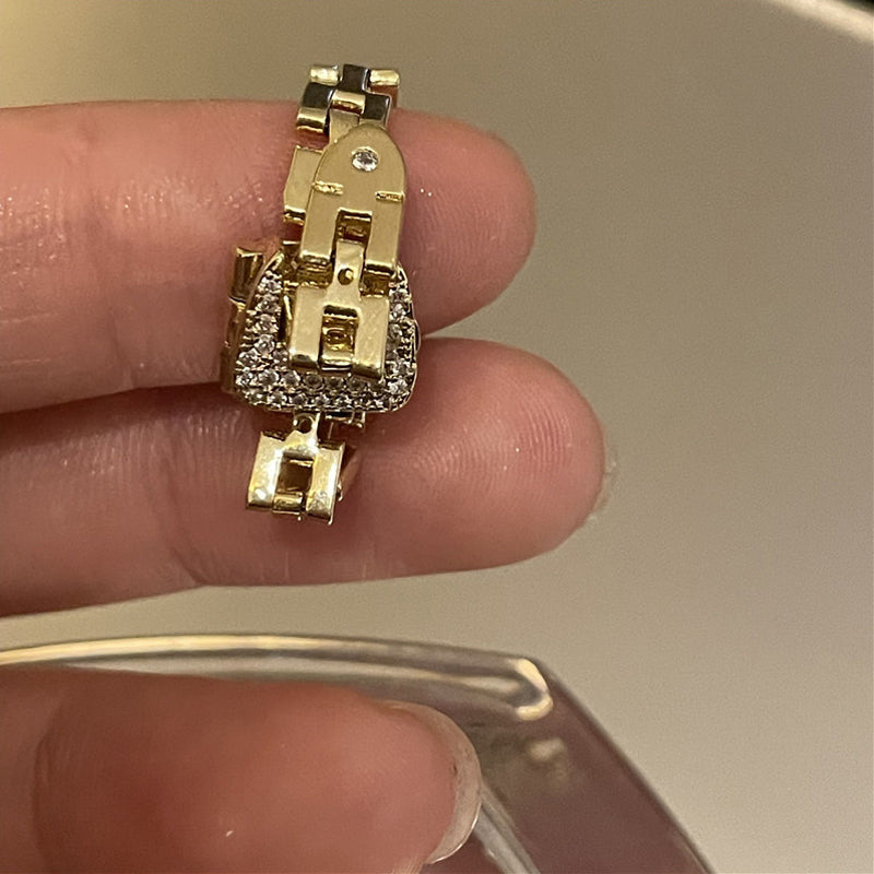 Chain Shape Buckle Ring