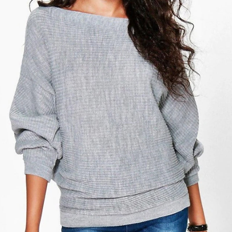 Solid Loose Long-sleeved T-shirt