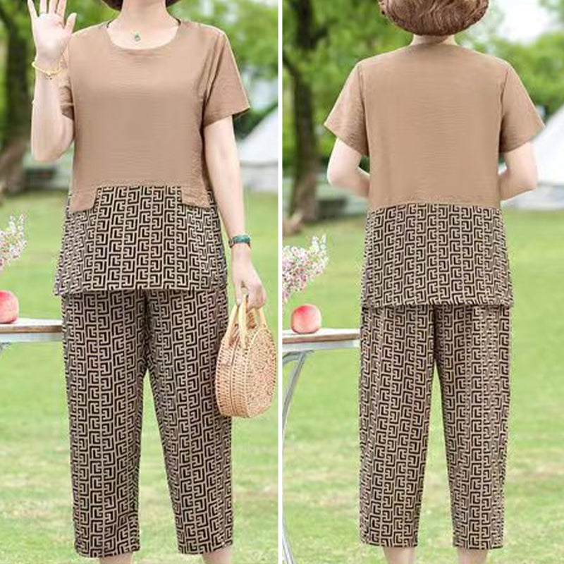 Summer New Casual Stitching Suit