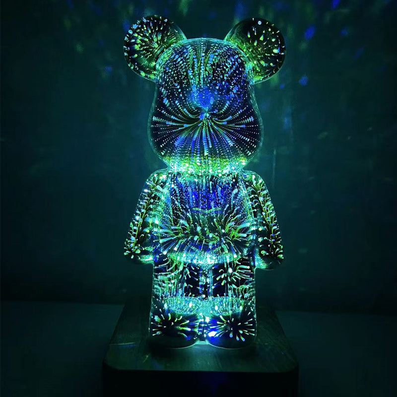 3D Fireworks Bear Lights