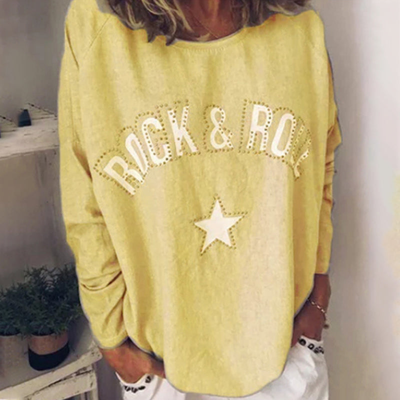 Star Crew Neck Long Sleeve T-Shirt