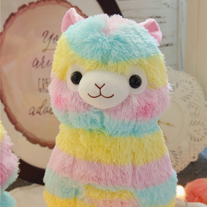 Stuffed Doll - Rainbow Alpaca