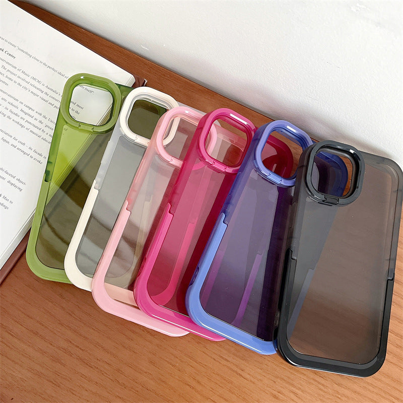 Double Stand Transparent TPU Iphone Case