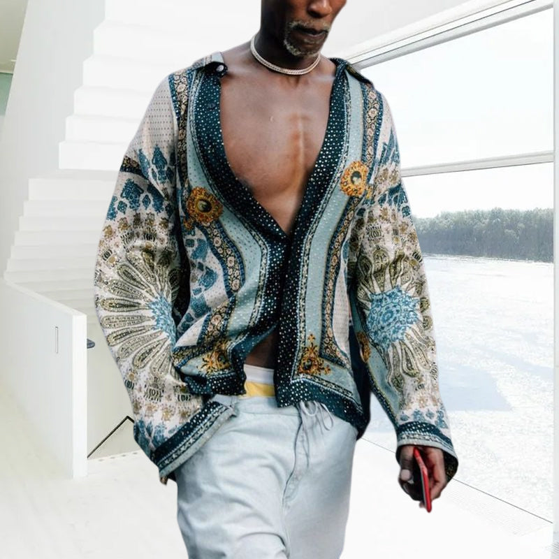 Men's Printed Long Sleeve Shirt