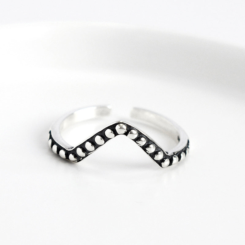 V-shaped Distressed Oopen Ring