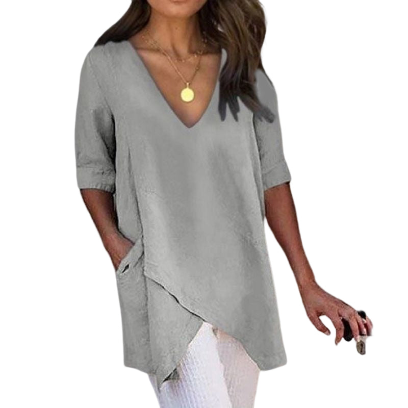 Irregular Half Sleeve T-Shirt