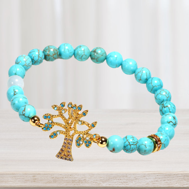 Turquoise Life of Tree Healing Bracelet