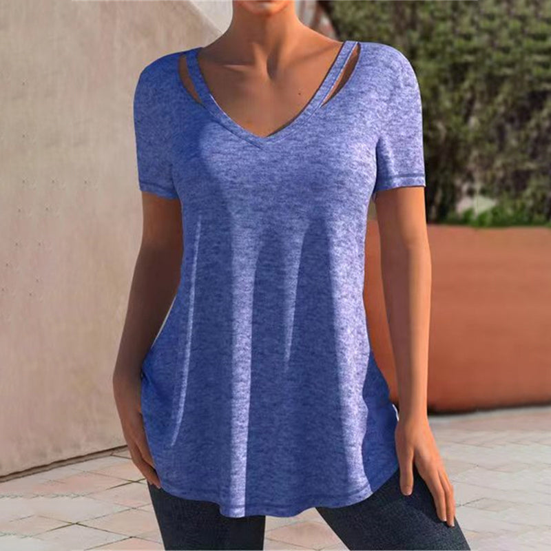Casual Solid Color Short Sleeve T-Shirt