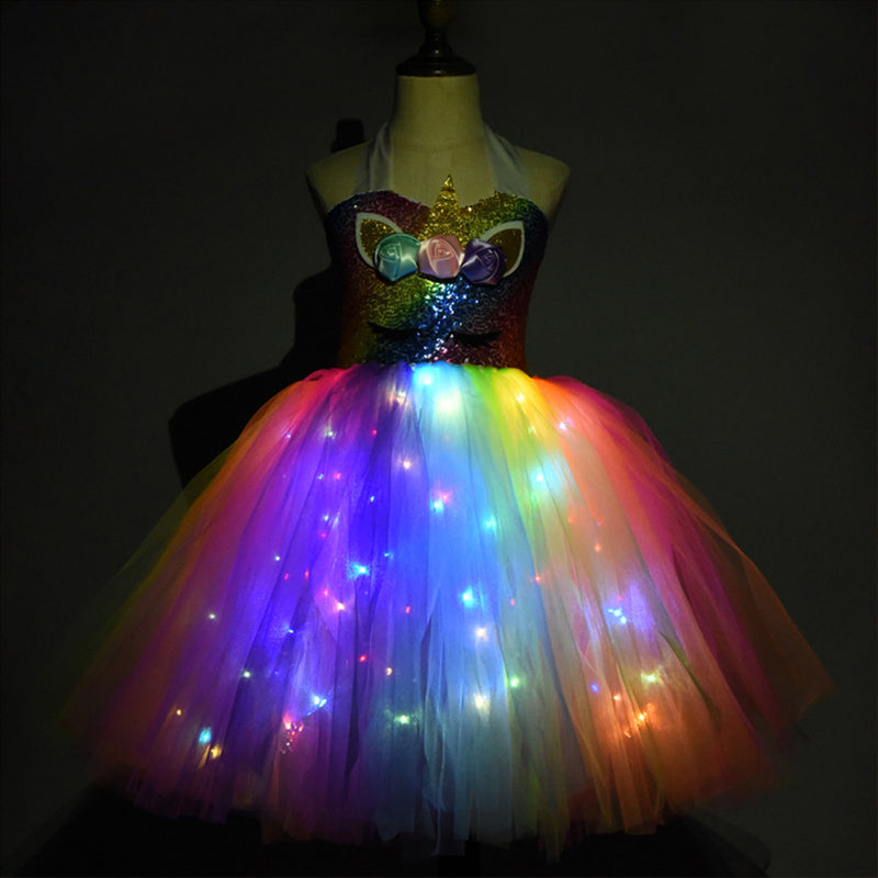 Unicorn Glow Princess Dress