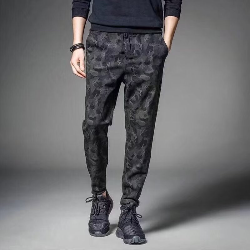 Winter Thickening Sports And Leisure Belted Pants