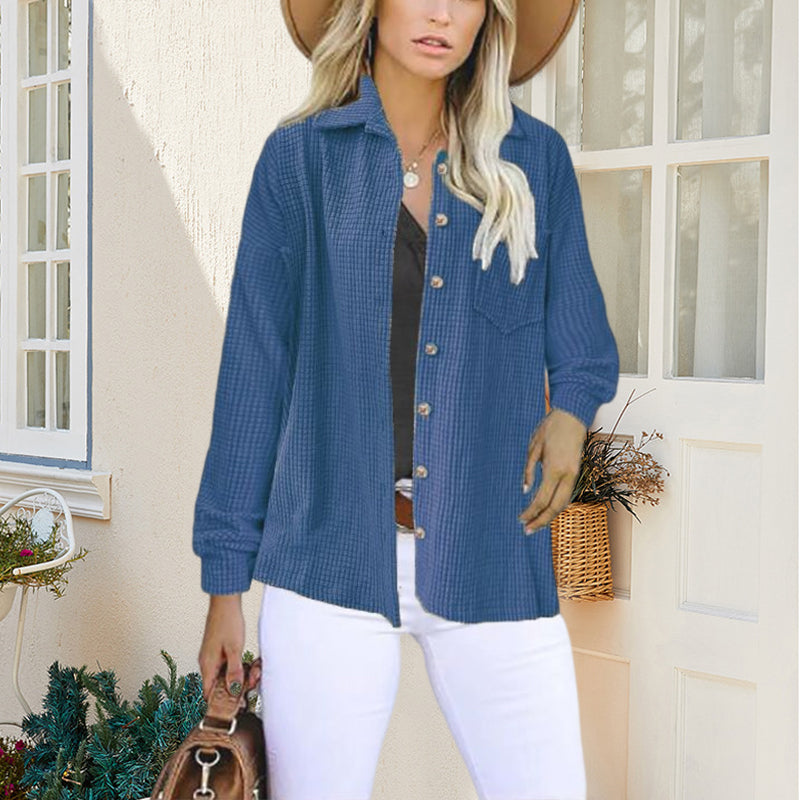 Corncloth Button Long Sleeve Cardigan