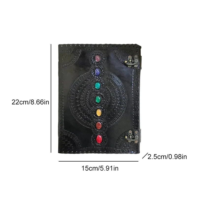 Supernatural Notebook with 7 Chakra Gems
