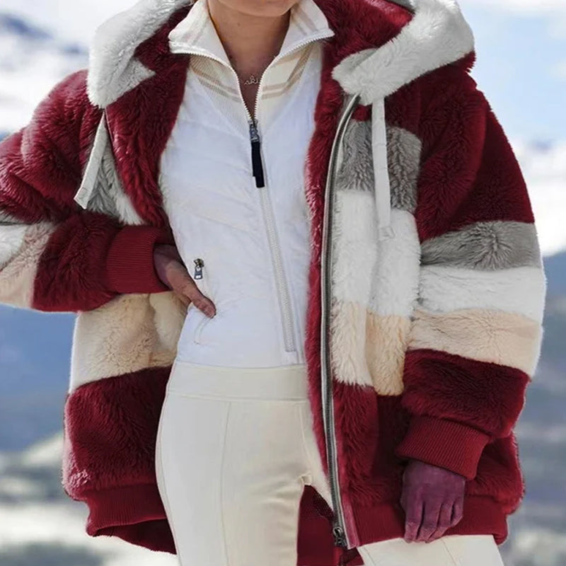 Plush Cropped Fashion Jacket