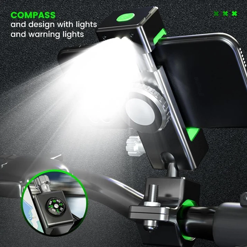 Cycling Illuminated Compass Phone Holder