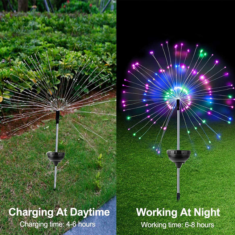Waterproof  Solar Garden Fireworks Lamp